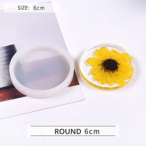 500ml Clear UV Resin Crafting Kit with 5 Molds Cube Pyramid Square Round for Specimen Home Decoration DIY + 38 Open Bezels for Pendants Earrings Jewelry Making, with UV Lamp + 24 Glitter & Flowers - Image 5