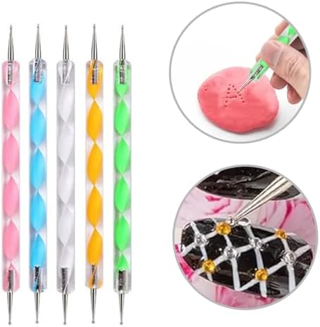 14Pcs Ball Stylus Pottery Tool Set, Blue Embossing Tool, Dual-Ended Multi-Size Clay Sculpting Dotting Tools, Professional Modeling Tools for Pottery, Polymer Clay, Nail Art, Fondant & DIY Crafts - Image 3