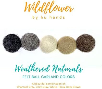 Garland Weathered Naturals Wool Felt Balls (50) Pom Poms in Neutral Earth Tones Including Grays and Browns for Decor .8 - 1 Inch Size | Hand Felted in Nepal from 100% NZ Wool | Bag Included - Image 7