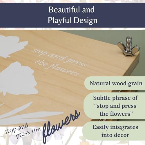 Flower Press Kit | Durable Hardwood 8x10in - Flower Preserving Kit Up to 8 layers - Floral Preservation kits for adults and kids | Innovative and Giftable Floral Pressing kit for Craft Enthusiasts - Image 3