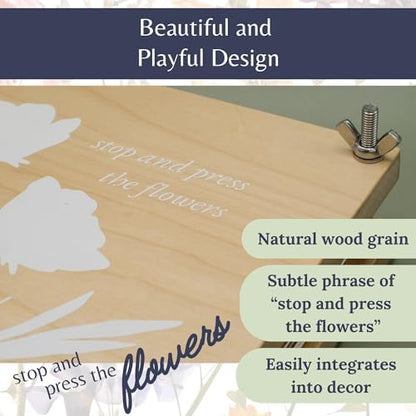 Flower Press Kit | Durable Hardwood 8x10in - Flower Preserving Kit Up to 8 layers - Floral Preservation kits for adults and kids | Innovative and Giftable Floral Pressing kit for Craft Enthusiasts - Image 3