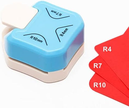 QIQQIKIN Paper Corner Rounder 3 in 1 （R4mm+R7mm+R10mm）， Punches for Crafts， Cutter ，Envelope Punch Board ，Hole Puncher， Laminate, DIY Projects, Photo Cutter,Card Making Scrapbooking and Journaling - Image 2