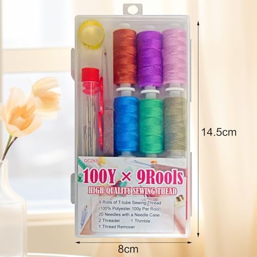 40PCS Big Eye Steel Sewing Tool Set, Needle and Thread Kit, Threader and Needle Repair Kit Stainless Steel Needles for Hand Sewing - Image 2