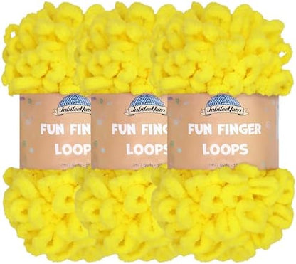 JubileeYarn Fun Finger Loops Yarn - Limoncello - 3 Skeins by BambooMN