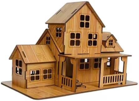 Log Cabin 3D Wooden House Puzzle,DIY Mini Building Model Kit，001 by Unknown