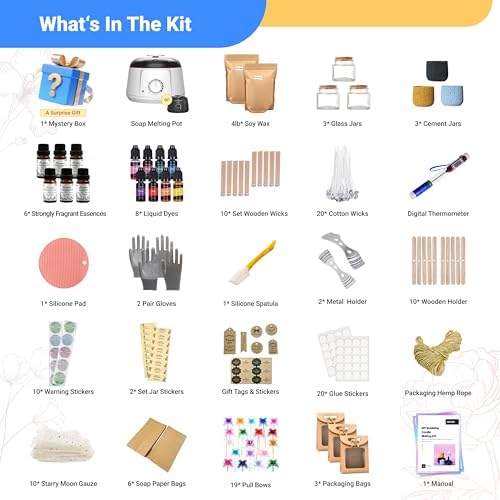 Geoynas 128pcs Candle Making Kit with Blind Box Surprise - Image 2