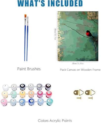 Birds Plant Paint by Numbers Kit for Adults, Color By Numbers for Adults - Image 6