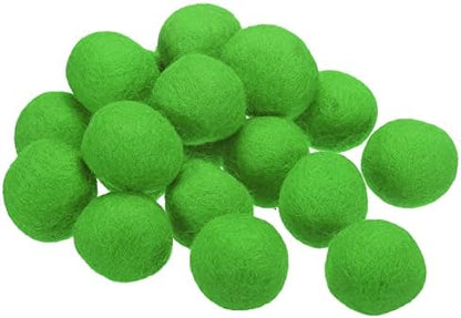 PATIKIL Wool Felt Balls Beads Wool Felting Pom 3cm 30mm Green for Home Crafts Handcrafts Project DIY Pack of 20 by PATIKIL