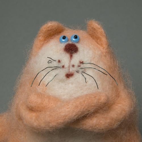 Wizardi Beginner Needle Felting Kit for Adults - Theodore. Animal Felting Kit 4.72x4.13 Inches. Felting Tools. Wool Felting Supplies. Felt Crafts. Wool Felt. V-140C Charivna Mit - Image 4
