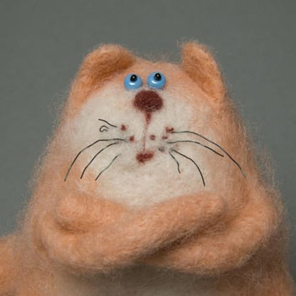 Wizardi Beginner Needle Felting Kit for Adults - Theodore. Animal Felting Kit 4.72x4.13 Inches. Felting Tools. Wool Felting Supplies. Felt Crafts. Wool Felt. V-140C Charivna Mit - Image 4