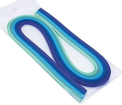 ODETOJOY Blue Quilling Paper Gradient Quilling Strips 5MM Crafts Paper Filigrana Color Ramps Chromatic Crescendo 120pcs Length 21inch by ODETOJOY