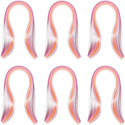 PATIKIL 600pcs Rainbow Quilling Strips Paper 3/16"(5mm) 15"Gradient Pink by PATIKIL
