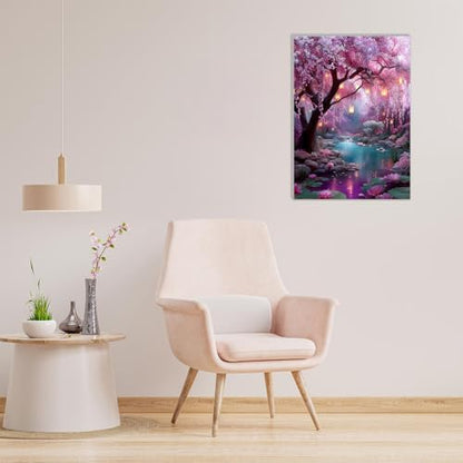MAXBYE Framed Paint By Numbers Kits for Adults with Wooden Easel, DIY Dream Tree Adult Paint by Number Kits, Oil Acrylic Paintings Kit for Beginners Gift Home Wall Garden Decor 10×14 Inch - Image 5