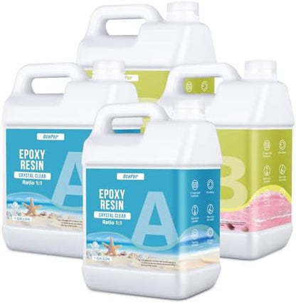 OcePor Epoxy Resin 4 Gallon Clear Resin Epoxy Kit for Art Craft by OcePor