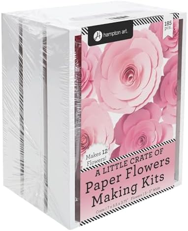 Hampton Art Little Crate Paper Flower Kit, Pink, 185pc - Image 6