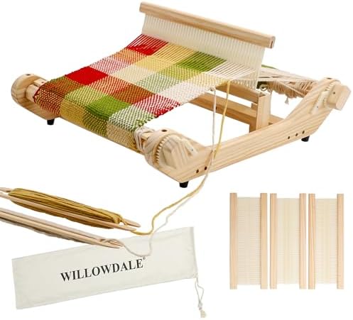 WILLOWDALE 12 Inches Rigid Heddle Loom,Loom Kit with Shed Stick for Adults by WILLOWDALE