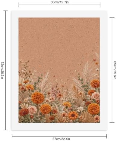 Bozfoxa Paint by Numbers Kit for Adults Beginner Orange Floral Edge - Image 2