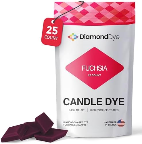 Fuchsia Candle Dye Chips, Soy & Paraffin Candle Making, 25 Pack by Reddig-globyDiamondDye