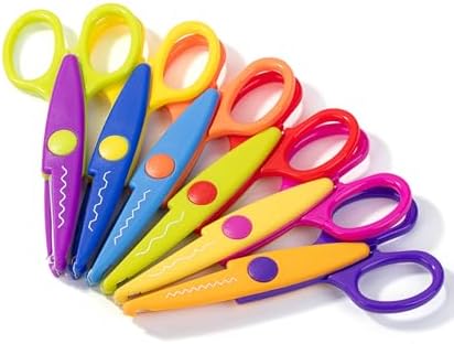 Mr. Pen- Craft Scissors Decorative Edge, 6 Pack, Retro Colors by MrPen