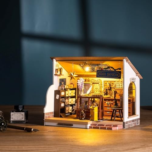 Rolife DIY Miniature House Kit Magic House, Tiny House Kit for Adult to Build, Mini House Making Kit with Furniture, Halloween for Family and Friend (Kiki's Magic Emporium) - Image 2