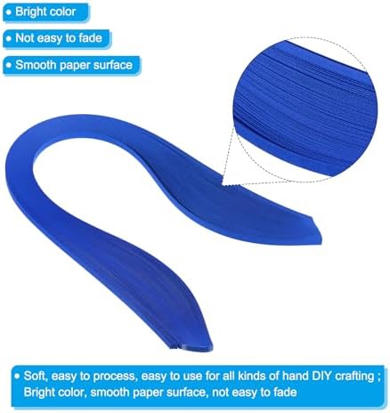 PATIKIL Quilling Strips Paper 600pcs 5mm 39cm Origami Paper Quilling Kits for Art DIY Craft Christmas, Dark Blue - Image 3