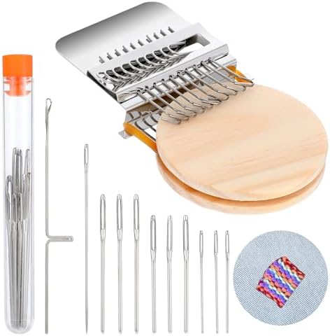 Mini Loom Machine, Small Weaving Loom, Speedweve Darning Mini Loom Kits, Small Loom Speedweve Type Weave Tool, Wooden Speedweve Darning Loom Type Weave Tool for Mending Jeans Socks Clothes by Unknown