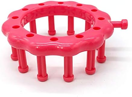 WAYION Round Knitting Loom Plastic Hat Weaving Looms Kit with Loom Hook/Needle, Creativity for Friends Small Knitting Loom Kit - Perfect for Sock, Hat, Leg & Arm Warmers, Scarf & More (Pink) - Image 3