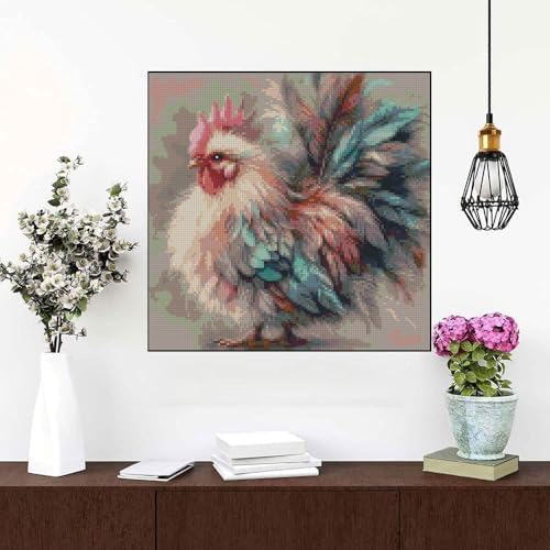 Stamping Cross Stitch Kit,Chicken Cross Stitch Kit for Adult Beginners - Image 6