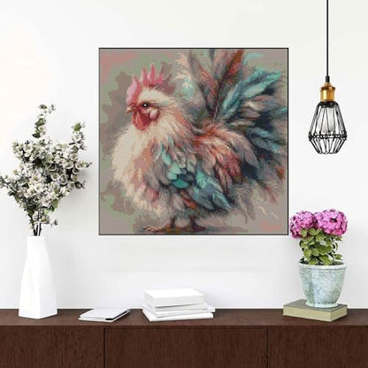 Stamping Cross Stitch Kit,Chicken Cross Stitch Kit for Adult Beginners - Image 6