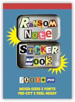 Ransom Note Sticker Book Vintage Alphabet Letter Scrapbook Supplies by Bomichi