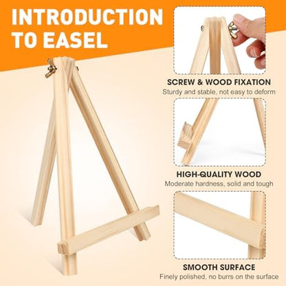 ESRICH 20 Pack 8x10 Canvas and Easel Set, Mini Acrylic Paint, Paint Brushes, Palettes, Aprons, Sip and Paint Kits for Adults Couples Friends Date Night Painting Party Supplies - Image 4