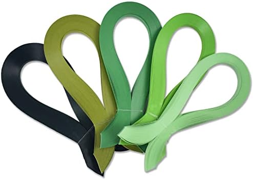 CrafTreat Green Quilling Paper Strips for Craft Work - 500 Quilling Strips 3mm 30 CM Length - Paper Quilling for Decorating Cards, Gift Bags, Picture Frames and Scrapbooking - Image 2