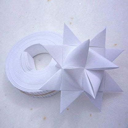 ODETOJOY White Quilling Paper Strips 7mm x 54cm 120pcs for Paper Quilling, Card Making, Scrapbooking Crafts - Image 3