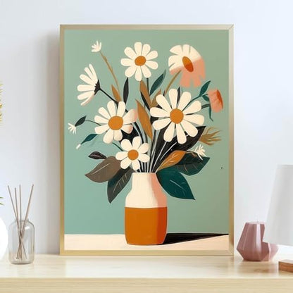 Lzyueyuan Flowers Stamped Cross Stitch Kits for Adults Beginner,Cross Stitch Ornament Kits Counted Embroidery Needlepoint Kits Home Decor 11.8X15.7inch - Image 5