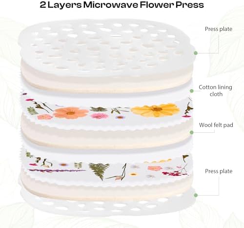 Caydo 9" x 9" Microwave Flower Press Kit for Adults - Image 3