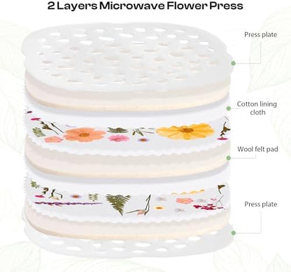 Caydo 9" x 9" Microwave Flower Press Kit for Adults - Image 3