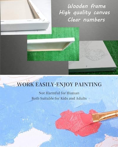 Paint by Number for Adults Beginner Minimalism Grey Forest Painting Art Style DIY Digital Oil Painting by Numbers Picture Drawing On Canvas Framed 20"x20" - Image 6
