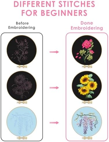 TINDTOP Embroidery Kit for Adult, Ribbon Embroidery Kit for Beginners - Image 3