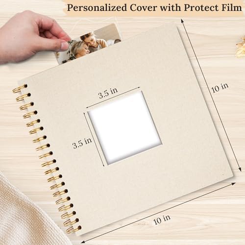 10"x10" Scrapbook Photo Album Linen Cover 20 Sheets 40 Pages White Paper - Image 2