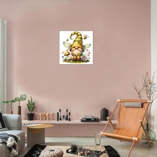 Gnome Stamped Cross Stitch Kits for Adults Beginner, Flowers bee Counted Cross Stitch Kits Printed Stitching Cute Patterns Dimensions Needlepoint Art Crafts Embroidery Kits for Adults - Image 5