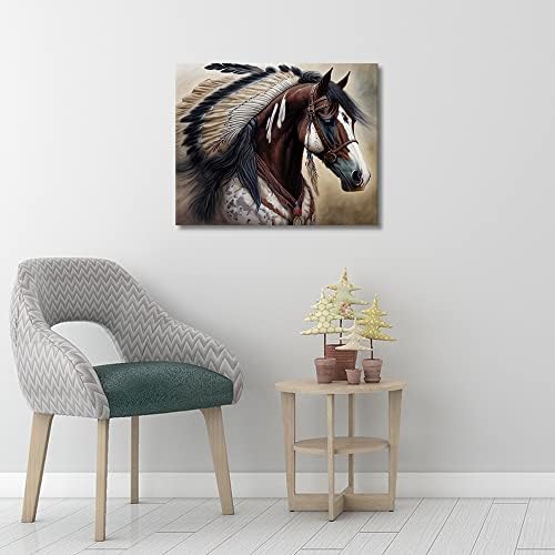 TUMOVO Native American Horse Paint by Numbers Craft Kit for Adults - Image 4