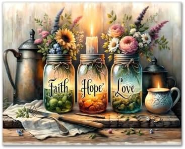 CYNART Religion Paint by Numbers Kit for Adults Beginner, Love Easy Paint by Number Kits on Canvas, DIY Acrylic Oil Painting by Numbers for Gift Home Decor 16 x 20 inch （Without Frame） by CYNART