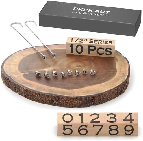 10Pcs 1/2" Custom Branding Iron for Wood, Leather Branding Stamp by PKPKAUT