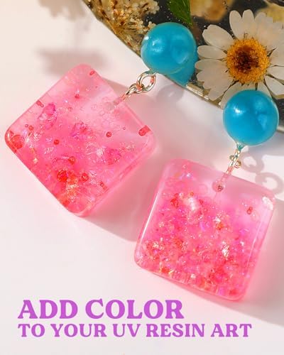 LET'S RESIN UV Resin Kit, 18 Dark Colored UV Resin Craft Set - Image 4