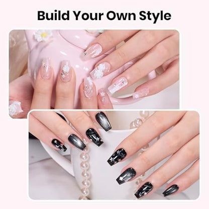 Beetles Nail Art Kit, 510pcs 15 Sizes Gel Nail Tips Nail Art Brushes Set - Image 6