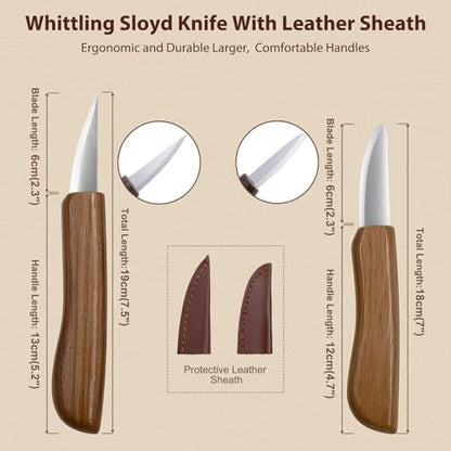 Wood Carving Kit for Beginners with Basswood Blocks & Whittling Knife - Image 4