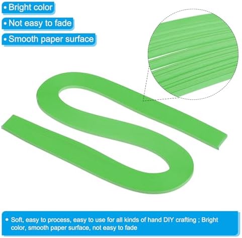 PATIKIL 600pcs Quilling Strips Paper 1/8"(3mm) 21"(54cm) Origami Paper Quilling Strip for Art DIY Hand Craft Christmas, Bright Green - Image 3
