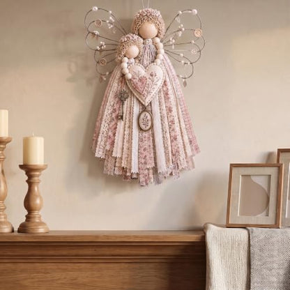 Fabric Angel Wall Hanging Kit, DIY Macrame Craft for Adults Beginners by Unknown
