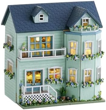 CUTEROOM DIY Miniature House Kit Wooden Craft Gift for Adult-Warm Manor by CUTEROOM