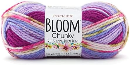 Premier Yarns Bloom Chunky, Iris, Bulky Weight, 3.5 oz, 109 Yards by Premier